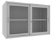 Sopralzo armadio basso archivio documenti cartacei per ufficio con ante a rete cm. 150x60x90H