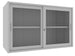 Armadio basso sopralzo da ufficio con ante scorrevoli in rete di metallo cm. 180x60x90H