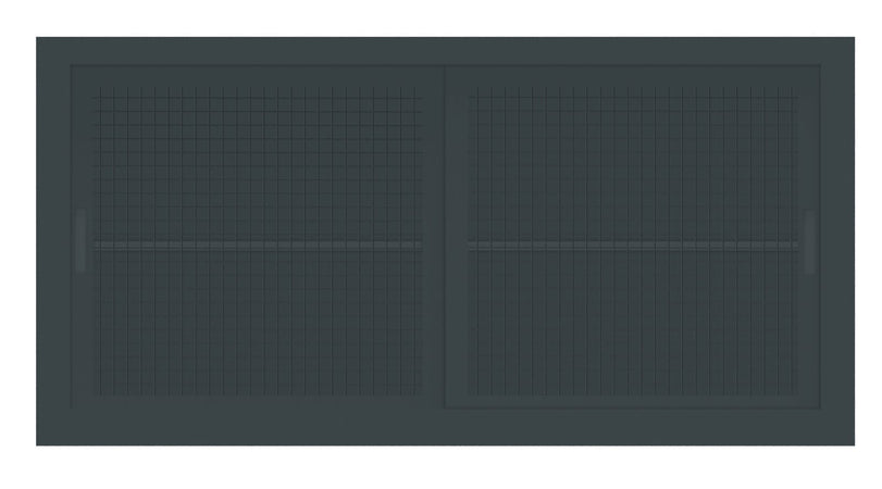 Armadio basso sopralzo da ufficio con ante scorrevoli in rete di metallo cm. 180x60x90H