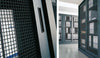 Armadio basso sopralzo da ufficio con ante scorrevoli in rete di metallo cm. 180x60x90H