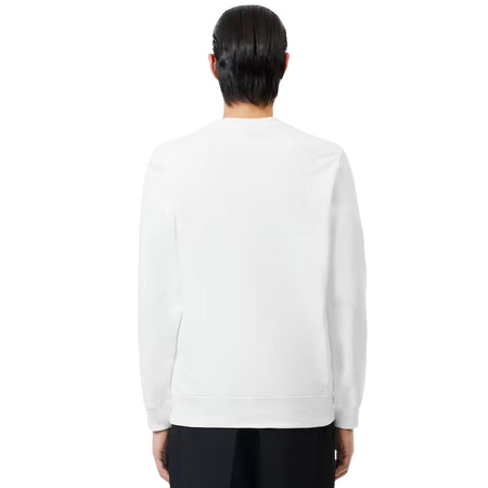 Lacoste felpe senza cappuccio uomo lacoste - sweatshirt - bianco da uomo