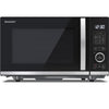 SHARP YC-QG254AE-B - FORNO A MICROONDE 25L - FLATBED - 1000W - CONTROLLO DIGITALE - 11 LIVELLI DI POTENZA - BLACK/SILVER
