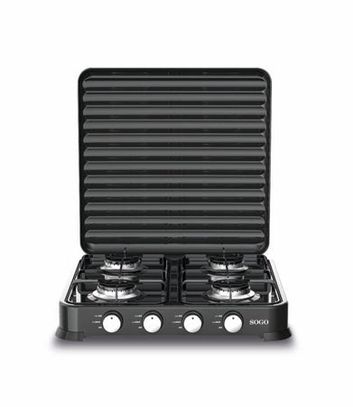 SOGO Piano cottura a gas 4 fuochi 4 x 103 mm - nero