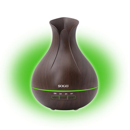 SOGO Diffusore elettrico di aromi ed essenze ad ultrasuoni 7 luci 2 modalità vapore