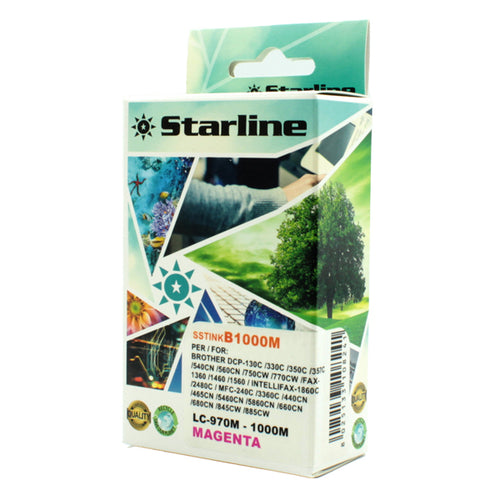 Cartuccia Ink Magenta Per Print C/Brother Lc1000M Lc970M