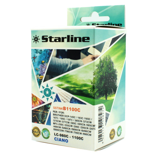 Cartuccia Ink Ciano Per Print C/Brother Lc980C Lc1100C