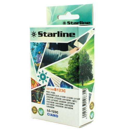 Cartuccia Ink Ciano Per Print C/Brother Lc 123C