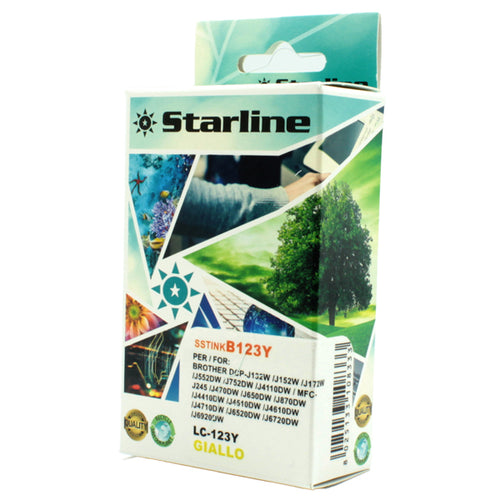 Cartuccia Ink Gialla Per Print C/Brother Lc 123Y