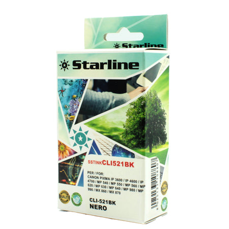 Cartuccia Ink Nero Per Print C/Canon Cli521Bk Con Chip