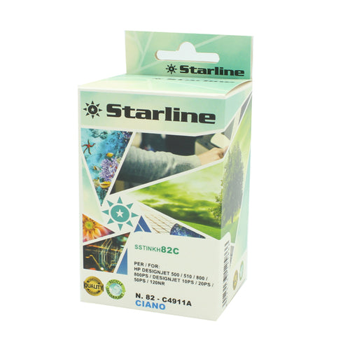 Starline Cartuccia Ink Per Hp N.82 Ciano 69Ml
