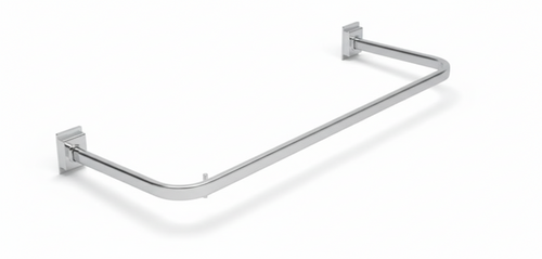 Appendiabiti diritto portagrucce in tubo ovale cm. 60x30