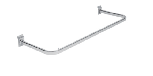 Appendiabiti diritto portagrucce in tubo ovale cm. 60x30