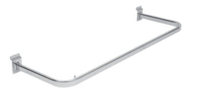 Appendiabiti diritto portagrucce in tubo ovale cm. 90x30