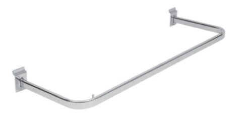 Appendiabiti diritto portagrucce in tubo ovale cm. 90x30