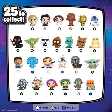 Figurine da collezione - STAR WARS - Capsula Galaxy Peek - 4 figurine, 4 cm, 25 da collezionare