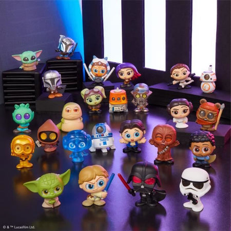 Figurine da collezione - STAR WARS - Capsula Galaxy Peek - 4 figurine, 4 cm, 25 da collezionare