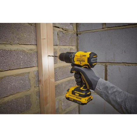 Trapano avvitatore a percussione brushless 60 Nm - Litio 18V - 2 Batterie 2Ah - STANLEY FATMAX V20 - SFMCD715D2K-QW