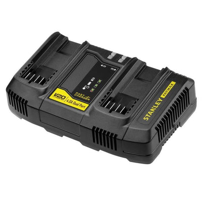 Caricabatterie doppio - 18 V 4 A - Compatibile con tutte le batterie della gamma V20 - STANLEY FATMAX, SFMCB24-QW