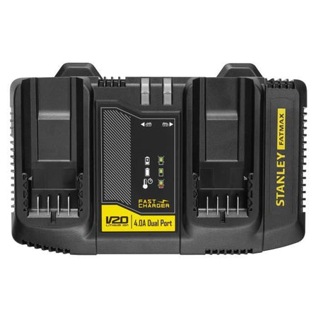 Caricabatterie doppio - 18 V 4 A - Compatibile con tutte le batterie della gamma V20 - STANLEY FATMAX, SFMCB24-QW