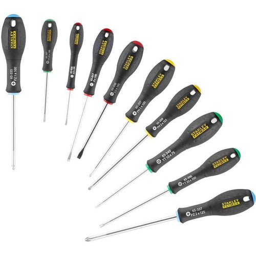 Set di 10 cacciaviti - STANLEY FATMAX - FMHT0-62128 - Elettricista + Meccanico + Phillips + Pozidriv