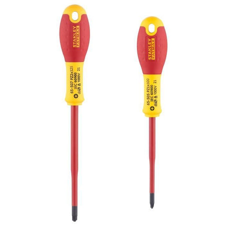 Set di 2 cacciaviti - STANLEY FATMAX - FMHT0-62649 - Morsettiere isolate 1000 V - PZ1X100 + PZ2X125