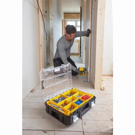 Stanley Fatmax Tstak Organizer di grande capacità - FMST82967-1 - 10 scomparti rimovibili - Nero