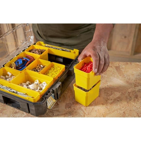 Stanley Fatmax Tstak Organizer di grande capacità - FMST82967-1 - 10 scomparti rimovibili - Nero