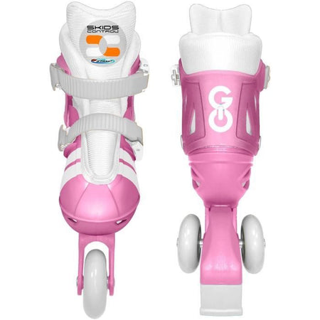 Pattini in linea 2 in 1 - STAMP - SKIDS CONTROL - 3 ruote - Taglia 27-30 - Rosa