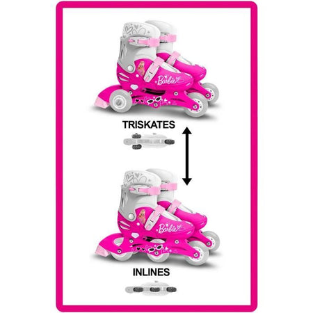 STAMP - Pattini in linea due in uno a 3 ruote - Barbie