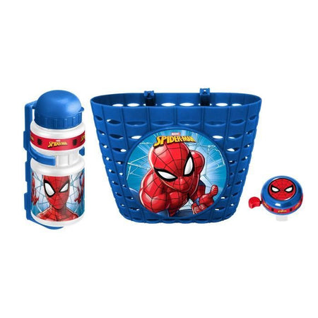 SPIDER-MAN Set Cestino + Bottiglia + Campanello