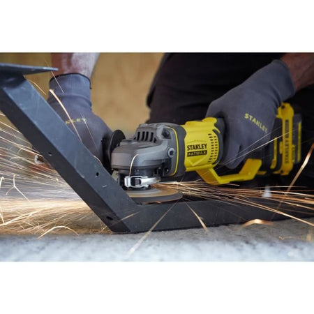 Smerigliatrice 125 mm - Litio 18V - 1 batteria 4Ah - STANLEY FATMAX V20 - SFMCG400M1K-QW