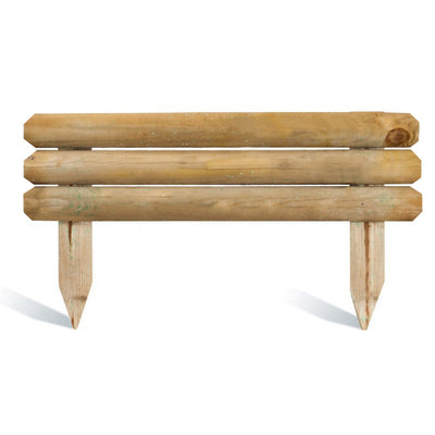 Bordura per aiuole in legno in pino naturale per recinzioni giardino e terrazzo 55 cm