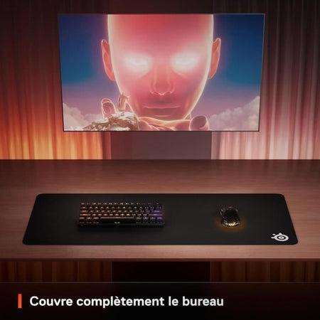 Tappetino per mouse da gioco - STEELSERIES - QCK XXL - Con superficie microtessuta - 900 x 400 mm x 2 mm - Nero