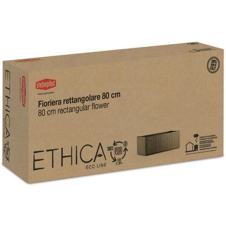 Fioriera Ethica rettangolare 80 cm tortora