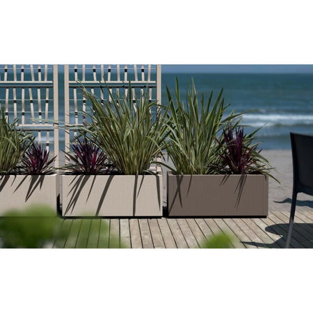 Fioriera Ethica rettangolare 80 cm tortora