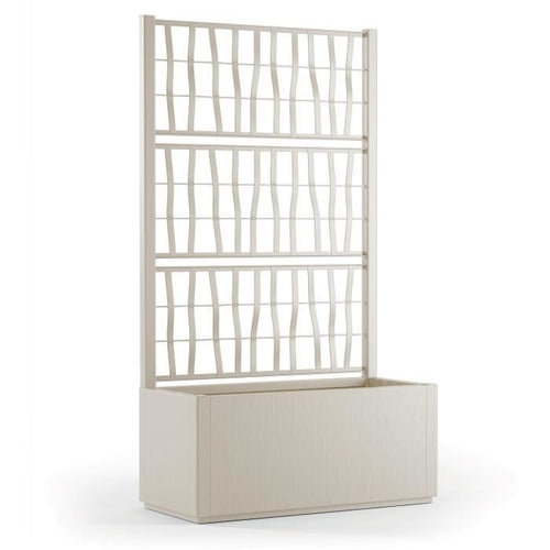 Fioriera Ethica rettangolare 80 cm con traliccio in gesso