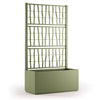 Fioriera Ethica rettangolare 80 cm con traliccio verde