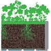 Fioriera Ethica rettangolare 80 cm con traliccio verde