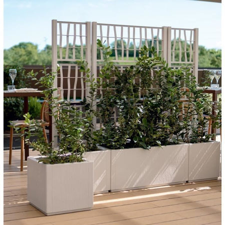 Fioriera - ETHICA - Gesso - Quadrata - 38 L - STEFANPLAST