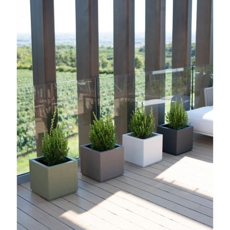 Fioriera - ETHICA - Grafite - Quadrata - 38 L - STEFANPLAST