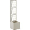 Fioriera - ETHICA - Gesso - Quadrata con traliccio - 38 L - STEFANPLAST