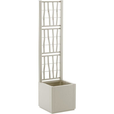 Fioriera - ETHICA - Gesso - Quadrata con traliccio - 38 L - STEFANPLAST