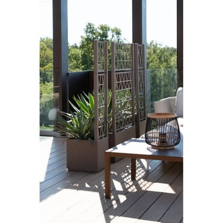 Fioriera - ETHICA - Taupe - Quadrata con traliccio - 38 L - STEFANPLAST