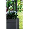 Fioriera quadrata con traliccio ITALIA - 30L - Plastica - Antracite