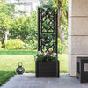 Fioriera quadrata con traliccio ITALIA - 30L - Plastica - Antracite