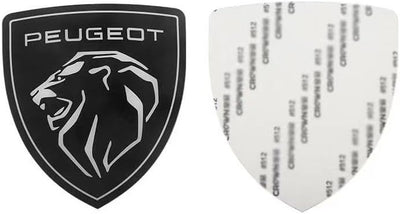 FREGIO ADESIVO 3D PER USO SU PEUGEOT LEONE NERO LUCIDO 6X6.6 ANTERIORE POSTERIORE