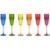 Set 6 Flute Champagne in Melamina Colorata Baroque & Rock Baci Milano STGFL.BAR01