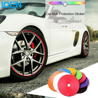 STRISCIA ADESIVA ROSSO PROTEZIONE CERCHI IN LEGA DA GRAFFI WHEEL DECORATION