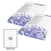 Etichetta Adesiva Bianca 100Fg A4 105X37Mm (16Et/Fg Starline