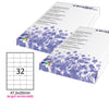 Etichetta Adesiva Bianca 100Fg A4 47,5X35Mm (32Et/Fg Angoli Tondi Starline
